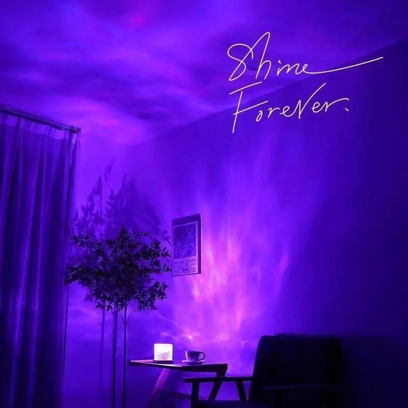 Premium Rotating Water Ripple Night Light Aura Lamp