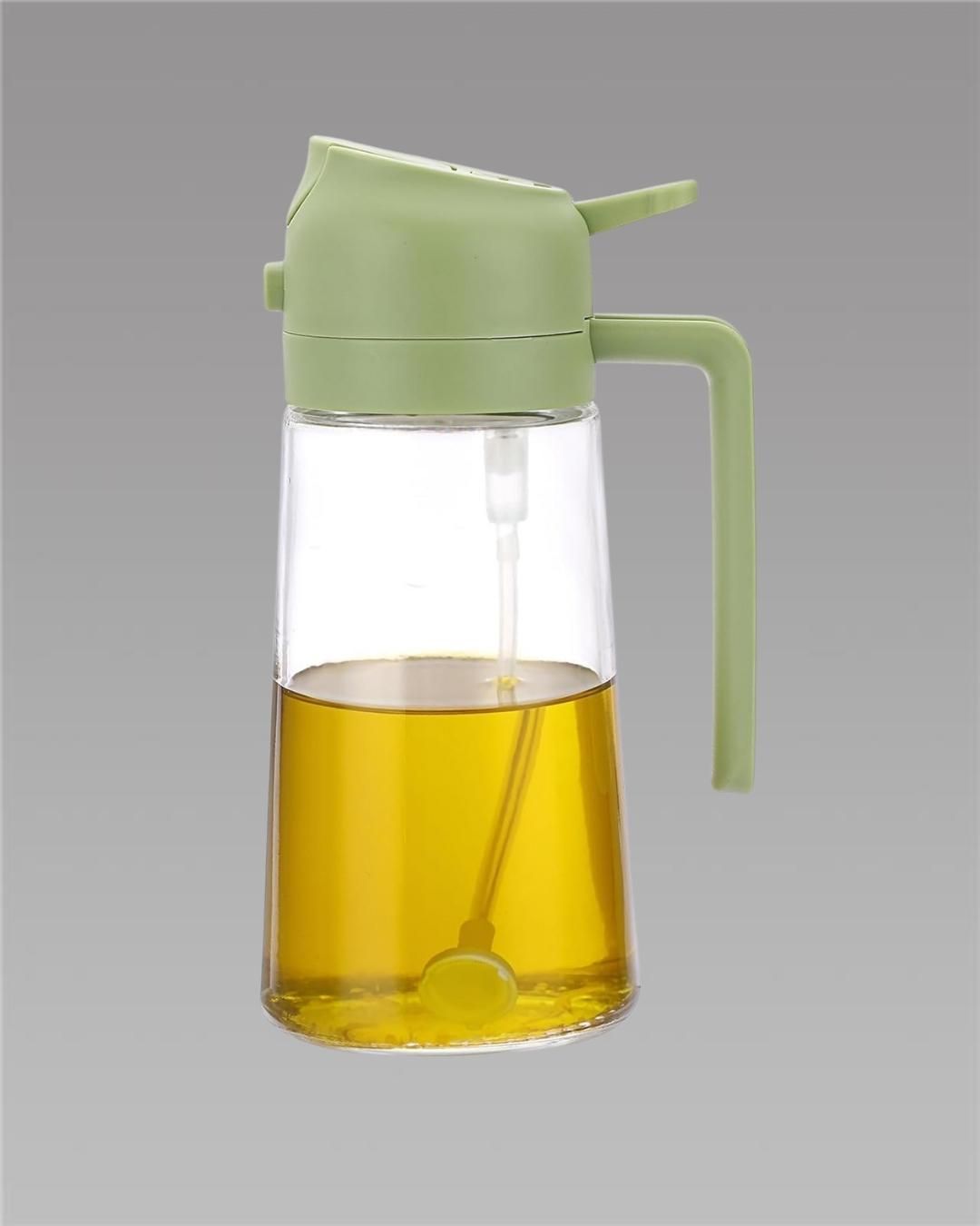 2-in-1 Glass Oil Sprayer & Dispenser Bottle | Premium Nozzle